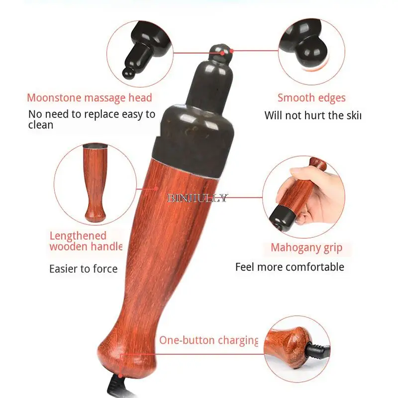 Natural Hot Stone Needle Electric Beauty Eye Pencil Anti Eye Bag Anti Wrinkles Remove Dark Circles Eye Massage Relaxation Tool view 3
