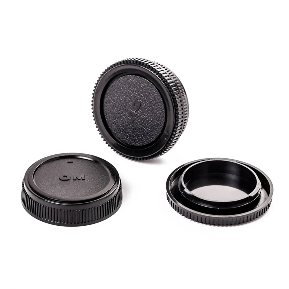 Para montaje Olympus OM (no sistema Olympus 4/3) cámaras antiguas y lentes antiguas tapa de lente trasera + juego de tapa de cuerpo de cámara