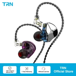 TRN 하이브리드 인이어 이어폰, HIFI DJ 모니터 러닝 스포츠 이어폰, 이어플러그 헤드셋, TRN Kirin Conch ST5 BAX, ST1 1DD 1BA