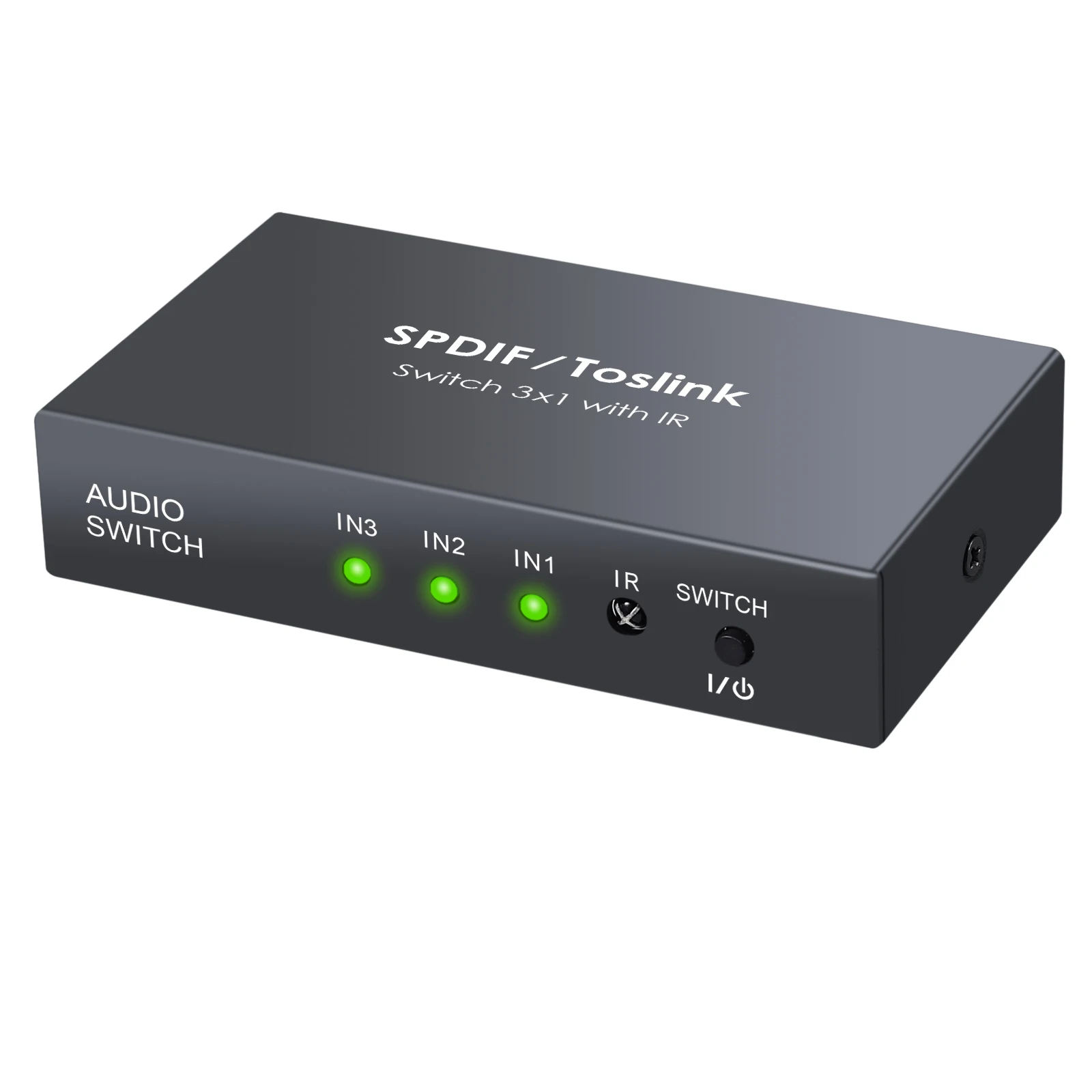 Neoteck-conmutador de Audio óptico Digital 3x1, caja de interruptor SPDIF Toslink con Control remoto IR, interruptor de Audio SPDIF/Toslink para DVD