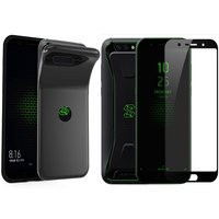 For Xiaomi Black Shark Soft TPU Cover Case For Xiaomi Black Shark Case With Tempered Glass MI Black Shark 2 Helo Pro