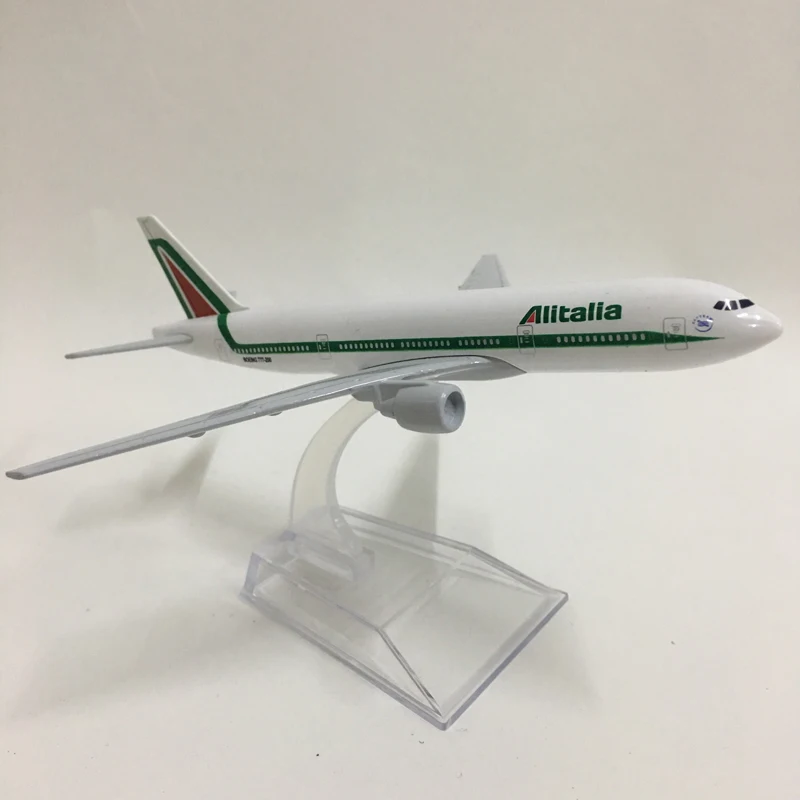 JASON TUTU 16cm Alitalia Boeing 777 Plane Model Airplane Model Airplanes Aircraft Model 1:400 Diecast Metal planes toy