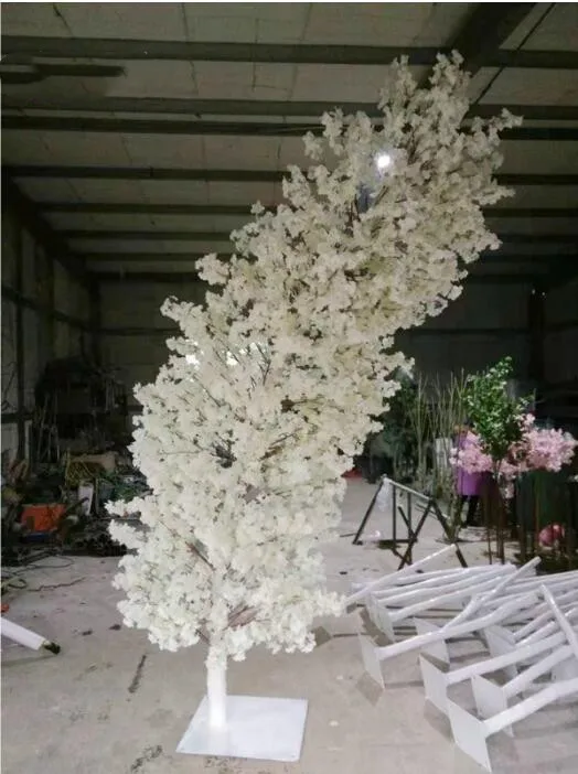 tall white decorative cherry blossom trees for indoor wedding