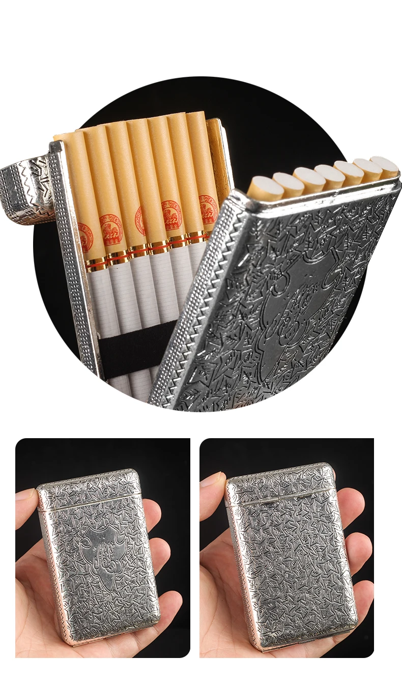 財布・ケース・小物入れ Vintage Cigarette Case Amazon.com: Cigarette Case Mini Tobacco Box Metal Retro 85mm 3.74
