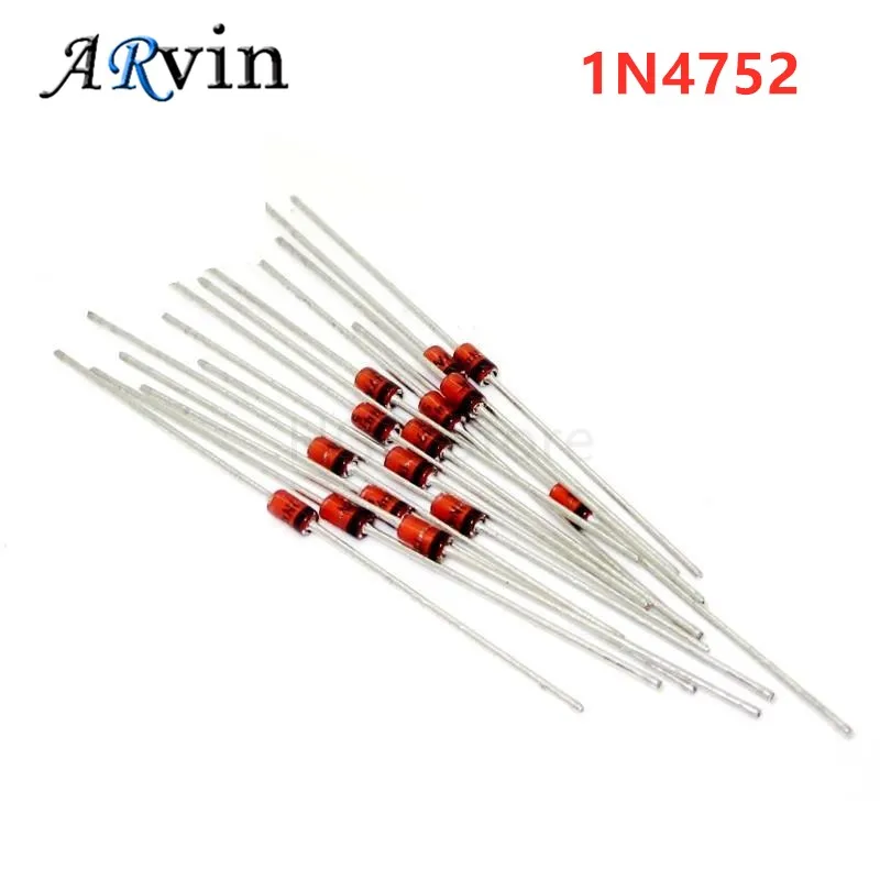 50pcs 1N4752A 1N4752 Zener Diode 1W 33V DO-41 1N4752A