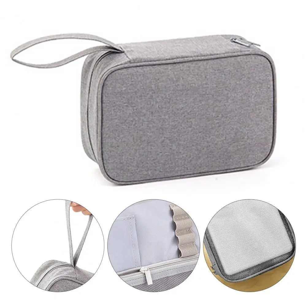 Bolsa de lápices plegable de gran capacidad con múltiples compartimentos, organizador de papelería con gancho para colgar, bolsa de viaje portátil para cosméticos