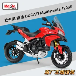 Maisto 1:12ドゥカティマルチストラーダ1200sレッドダイキャスト合金オートバイモデルおもちゃ