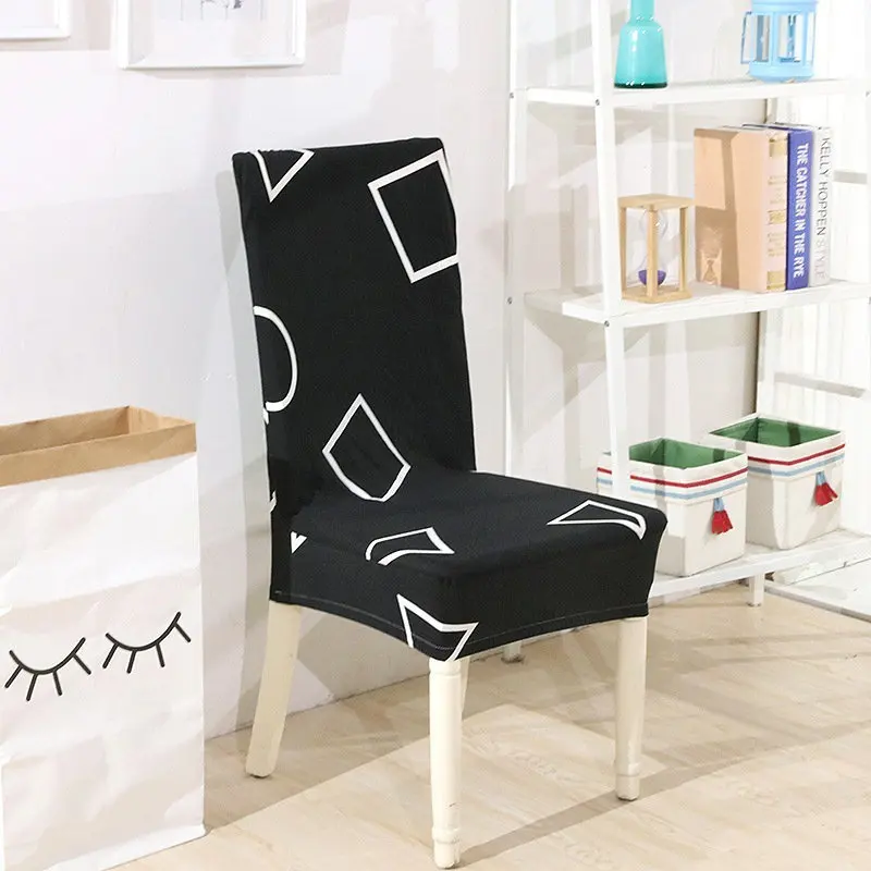 

Simple Modern Anti-dirty Chair Covers Spandex 1 Pcs Elastic Seat Cover Slipcover For Kitchen Dining Room Restaurant Chair Cover