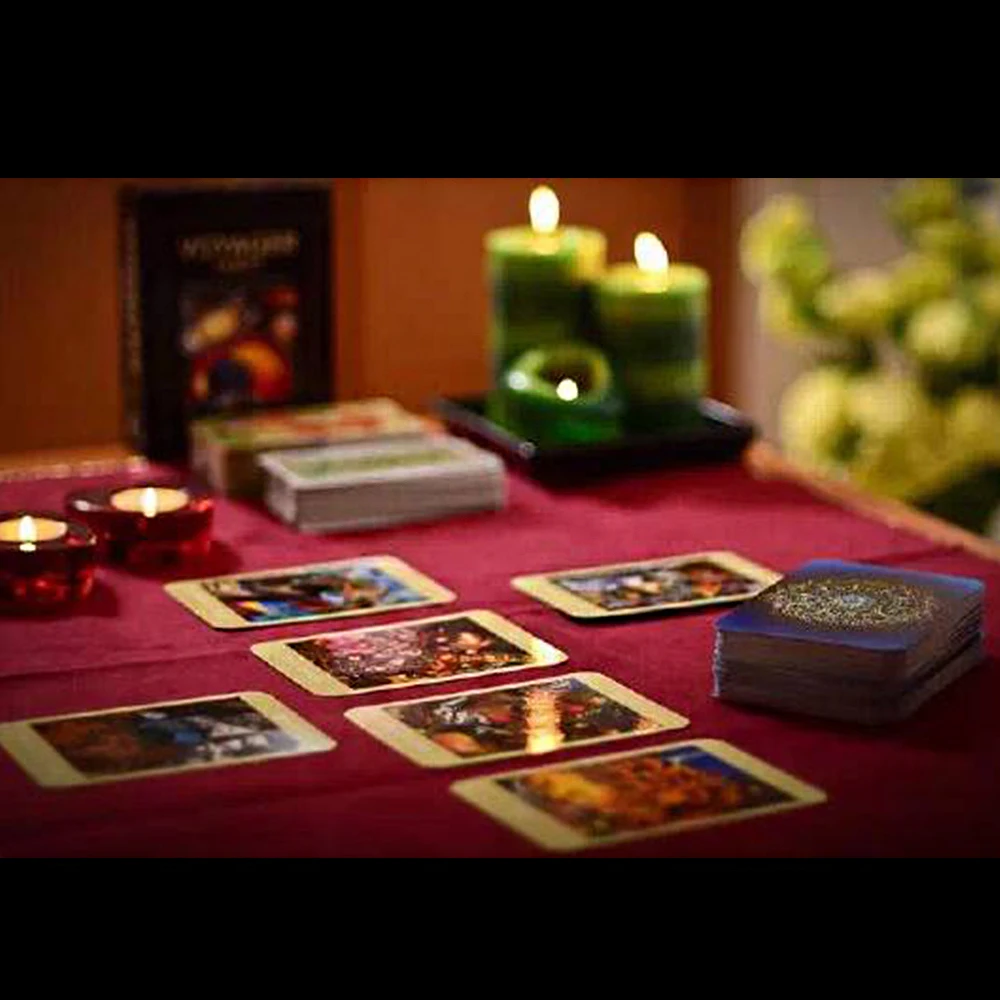 Cartes de tarot oracle version anglaise, jeu de société, dédie à la sorcellerie, guide d\'instructions mystérieux