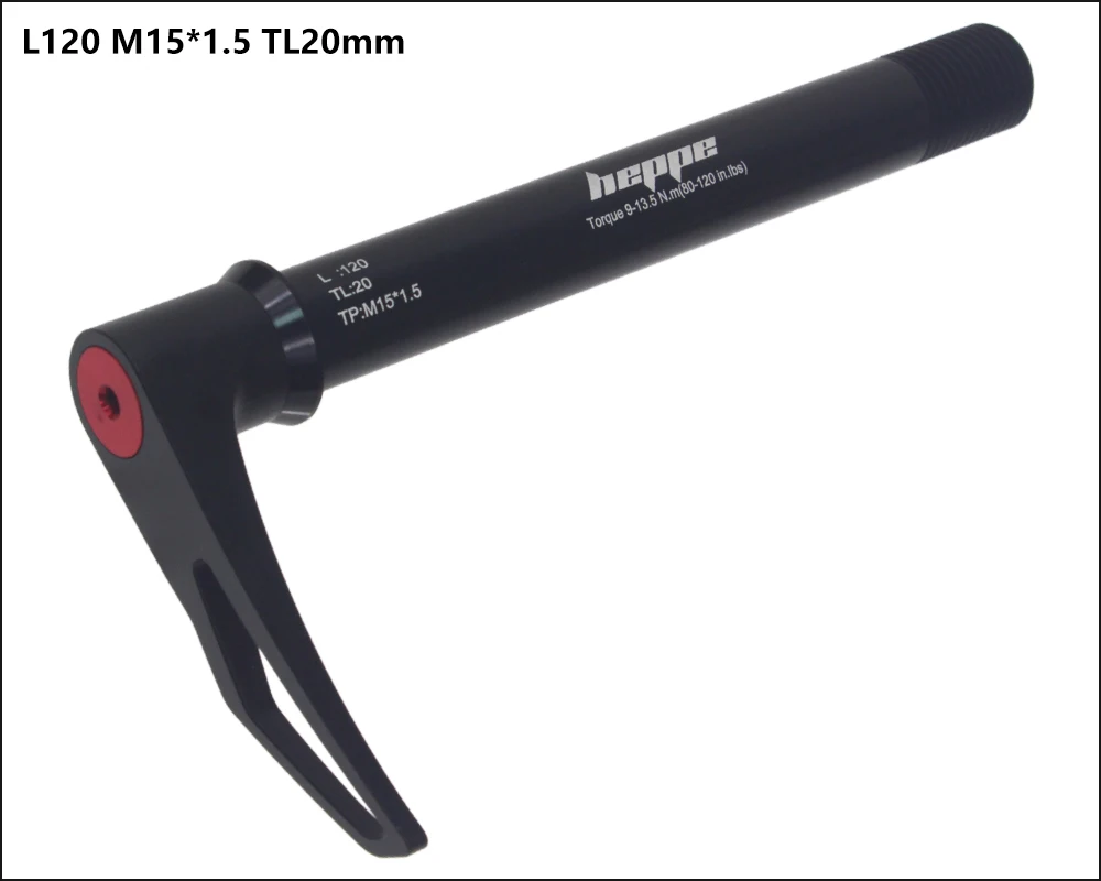 HEPPE Fahrrad Steckachse Vorderradgabel Welle Spieß 15x100 15x110 MTB Rennrad Schnellspanner M15xP1,5 Gewindesteigung Fahrradteile – Detail 16