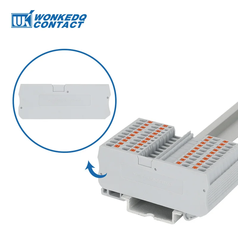 10Pcs D-PT1.5/S-QU End Cover Protect Plate  For PT 1.5/S-QU Quattro Terminal Block Electrical Insulation Barrier D-PT 1.5-QU