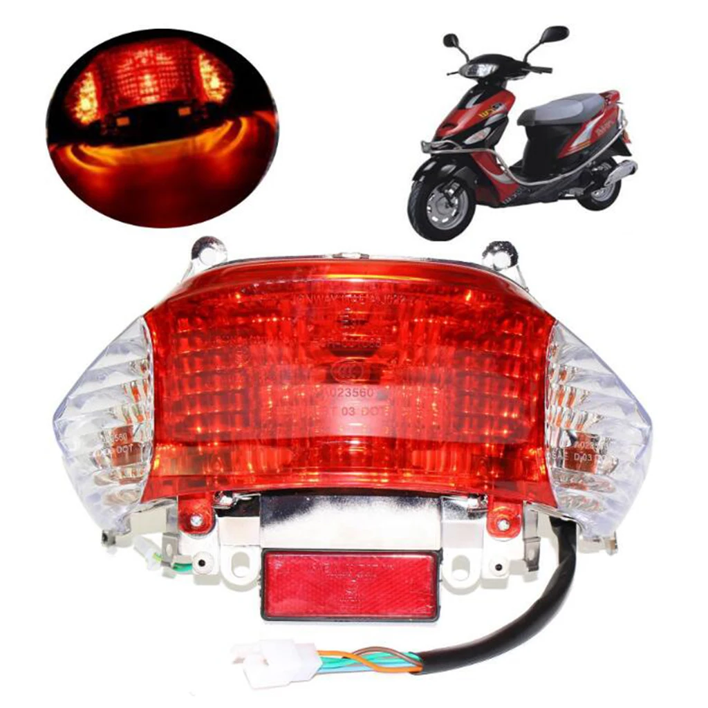 Motorbike Rear Tail Light Turn Signal For 49cc 50cc Gy6 Scooters Moped