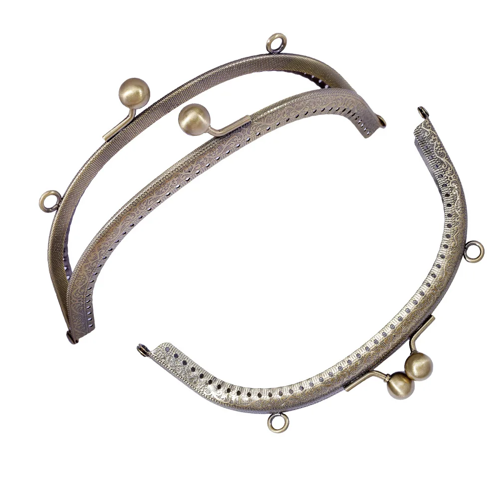 20CM DIY Metal Kiss Clasp Lock Arch Metal Purse Frame for Clutch Bag Handbag Accessories Bag Hardware Antique Bronze