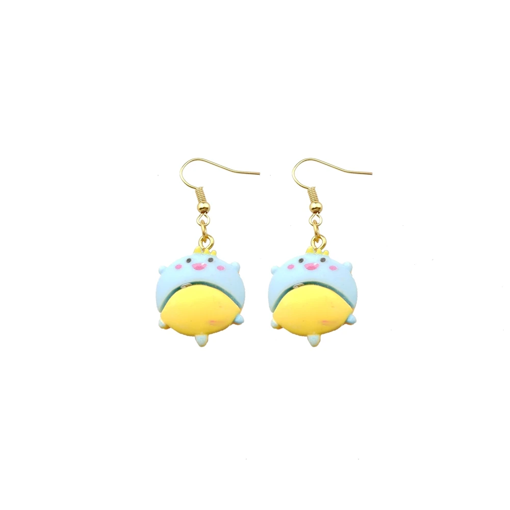Cartoon Bee Fox Unicorn Earring For Women Resin Swan Panda Duck Drop Earrings Children Handmade Jewelry DIY Gifts