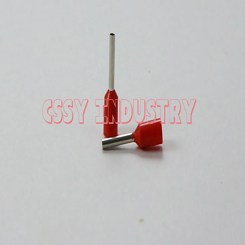 100pcs/Pack E0306 E308 E0506 E0508 E0510 E0512 E7506 E7508 E7510 Insulated Ferrules Terminal Block Cord End Wire Connector