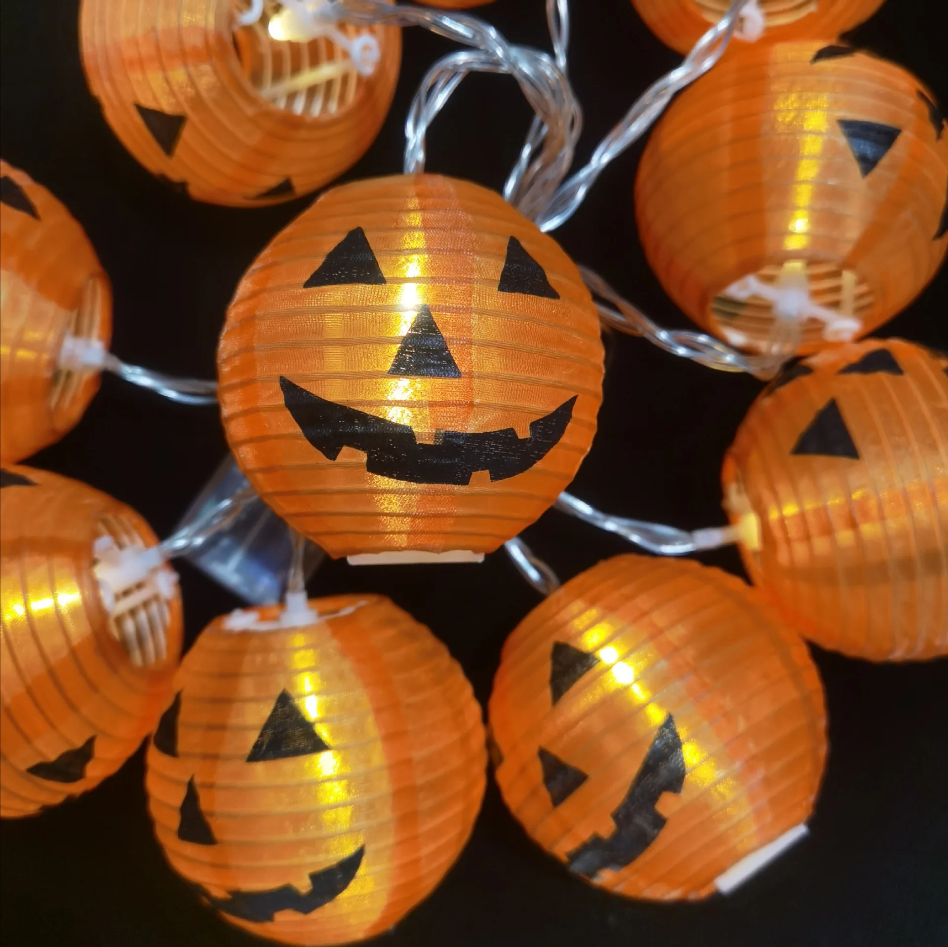 PheiLa-guirnalda de luces de calabaza para Halloween, guirnalda de luces alimentadas por USB o batería, decoración interior del hogar