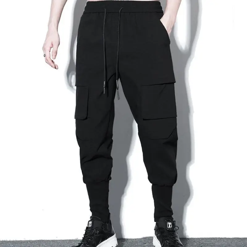 

Men's Functional Casual Pants Autumn And Winter New Solid Color Stretch Waist And Velvet Thickened Pocket Slim Pencil Pants