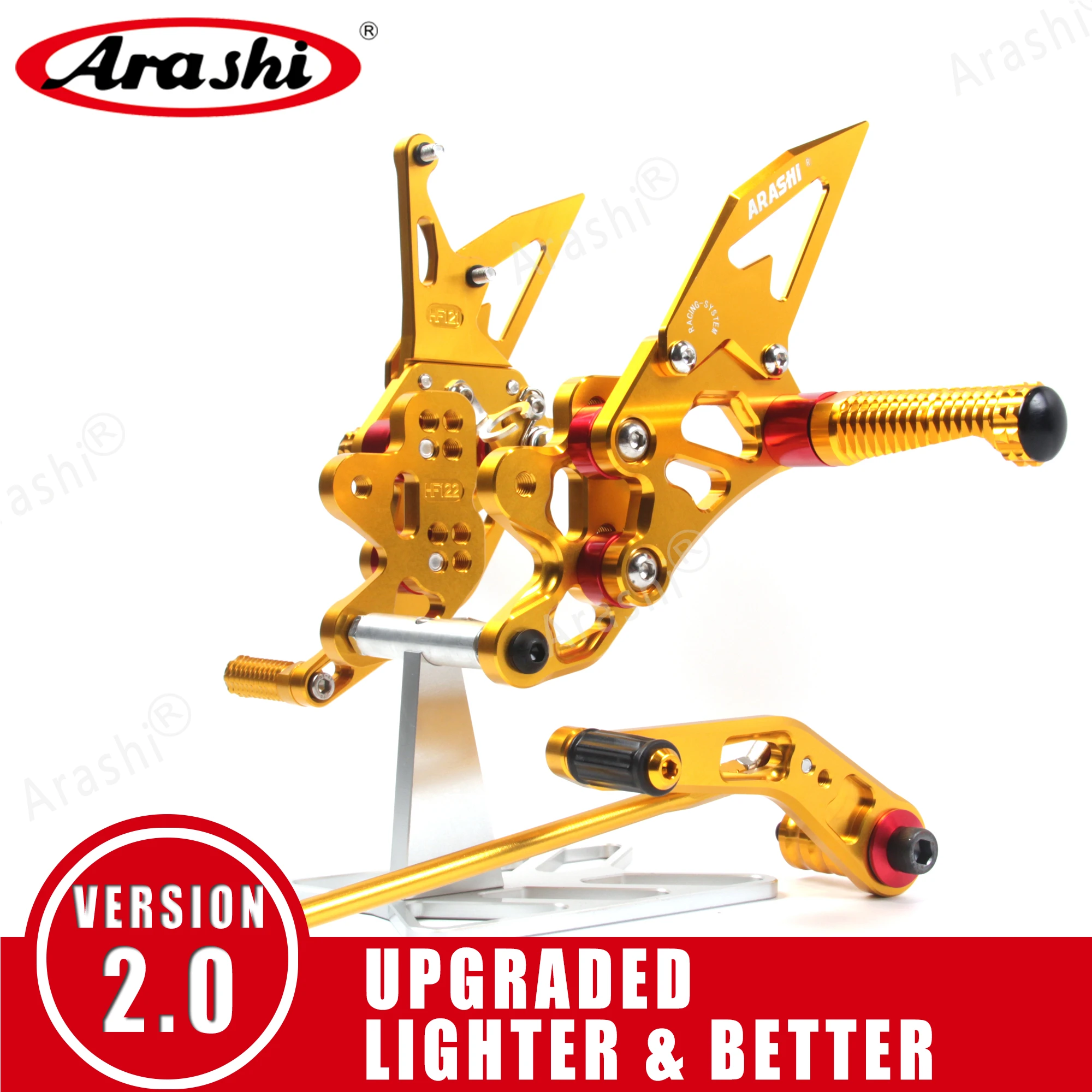 

Arashi CNC Adjustable Footrests For SUZUKI GSXR 600 750 2006 - 2022 Foot Pegs Footrest Rearset GSX-R GSXR 600 750 2010 2011 2012