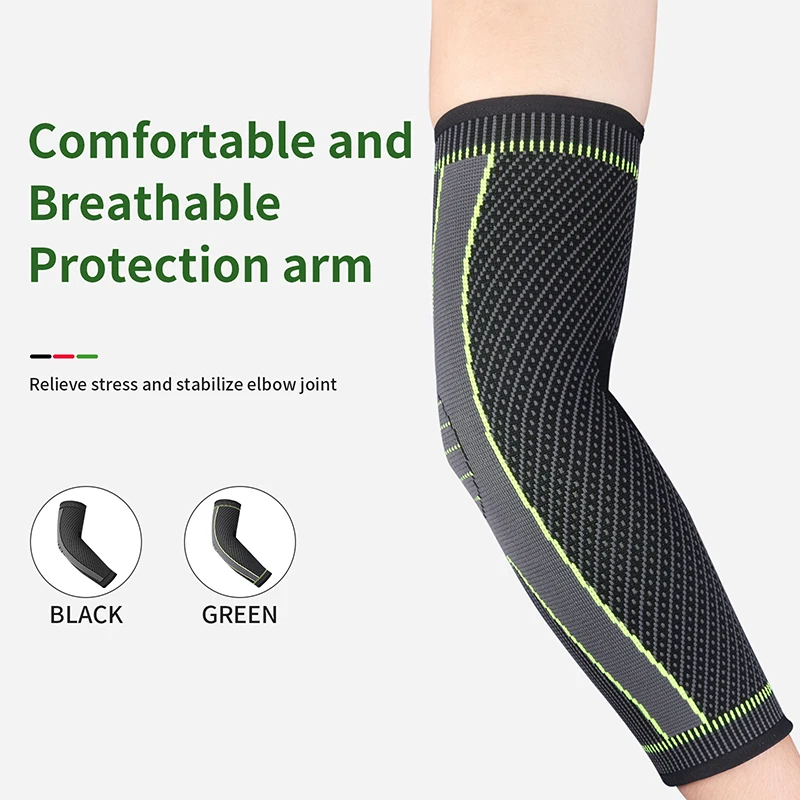 SKDK 1 PC Compression Elbow Support Pads Elastic Brace for Men Women Basketball Volleyball Fitness Protector Arm Sleeves