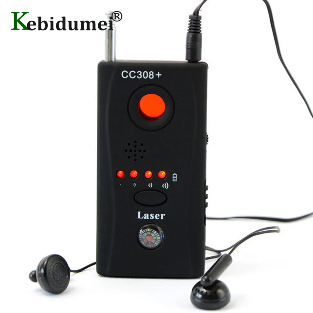 CC308 Bug Detector EU Power Adapter Anti-Spy Mini Wireless Camera Hidden Signal GSM Device Finder Privacy Protect Security