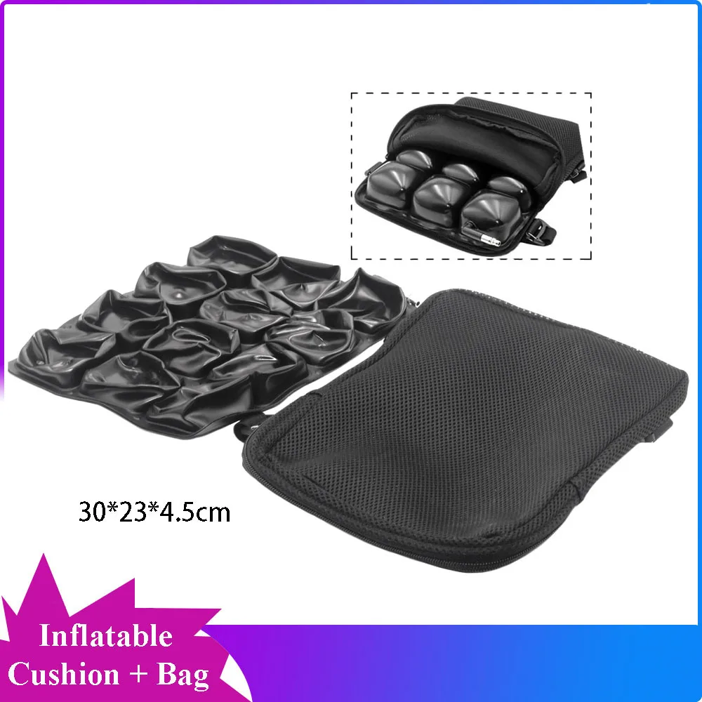 

TPU Air Pad Seat Cushion Sunscreen Mat Car Motorcycle Inflatable Pad w/ Bag Cover Protector Kit