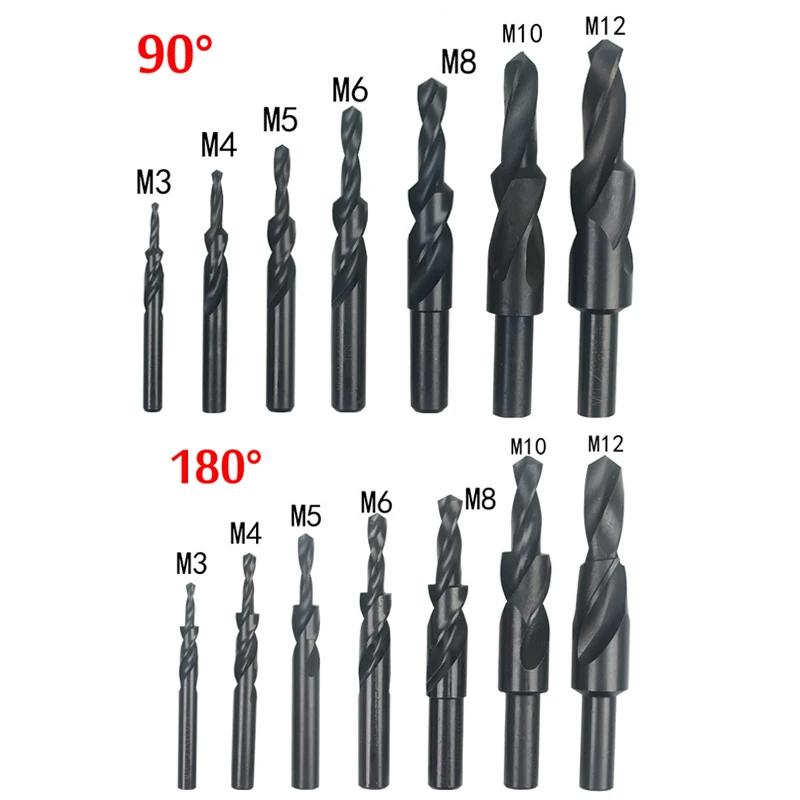 1 قطعة M3 M4 M5 M6 M8 M10 M12 * 90/180 درجة الكوبالت HSS M35 /HSS سلم الحفر تويست الحفر counterbore الحفر ، الشطب الحفر