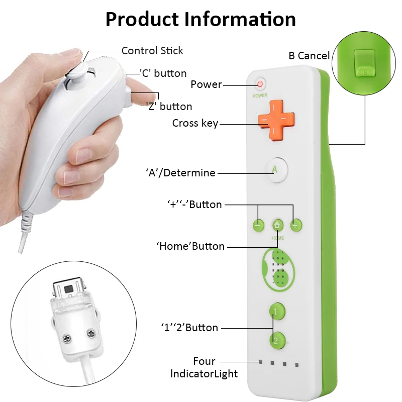 2 шт. контроллер для Wii, пульт дистанционного управления, геймпад с Motion Plus для Ninetend Wii/Wii U, беспроводной геймпад для игровой консоли Wii