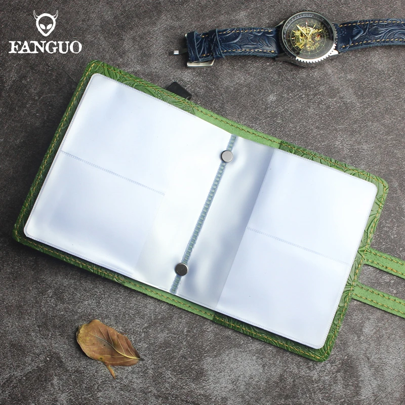 Multi-function Card Holder Bag Genuine Leather Business Card Slot ID Credit Card Case Cover With Hasp