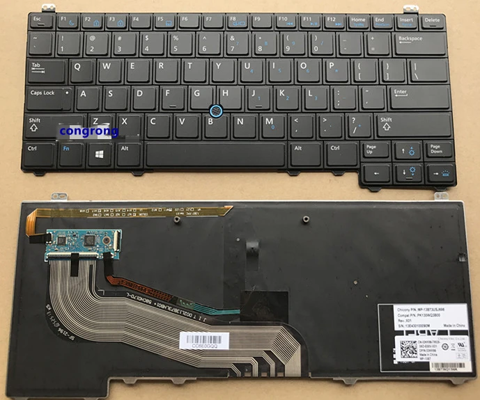for DELL Latitude E5440 Laptop Keyboard US English Black with Mouse Pointer backlight