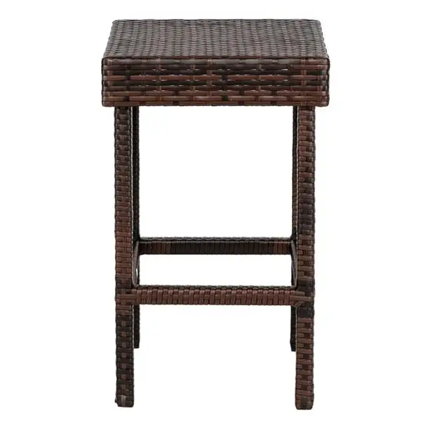 YJ-4 Bar Stools Chair Brown Embossed Gradient Cane [us-w]