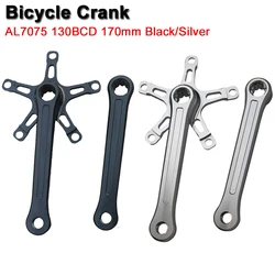 AL7075 130BCD Road Bike Crank 170mm 10 Spline BMX Bicycle Crank Arms Set 130mm PCD For Shimano splined ISIS Crankset Bike Parts