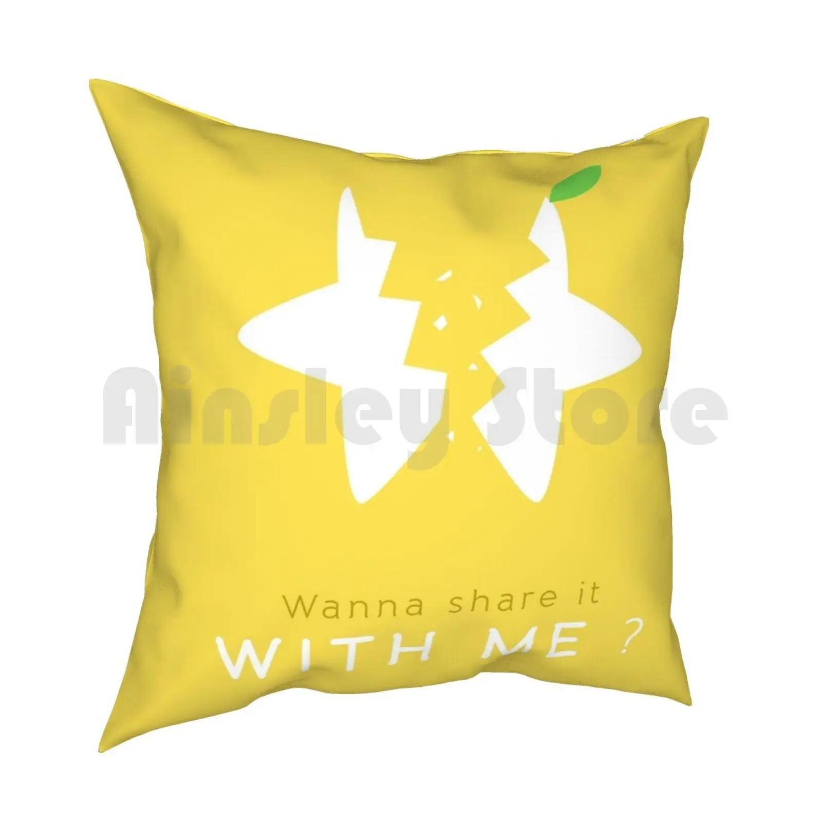 Share With Me A Paopu Fruit Pillow Case Printed Home Soft DIY Pillow cover Kh Kingdom Hearts Square Enix Video Game Game