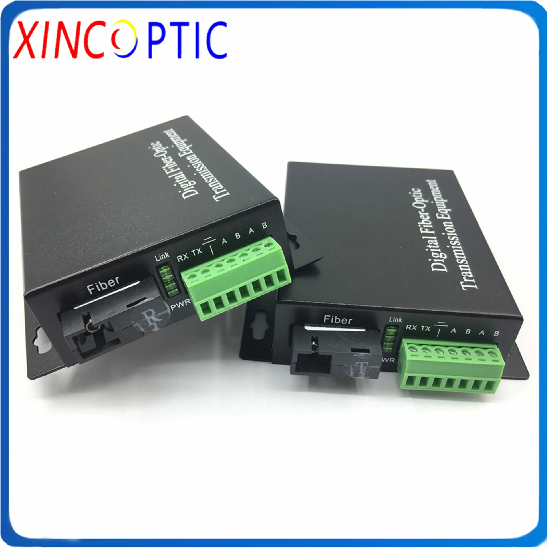 

RS232/485/422 Digital Fiber Optical MODEM,3 Serial Data to Fiber Converter SM Simplex 80KM SC Connector Modem Converter