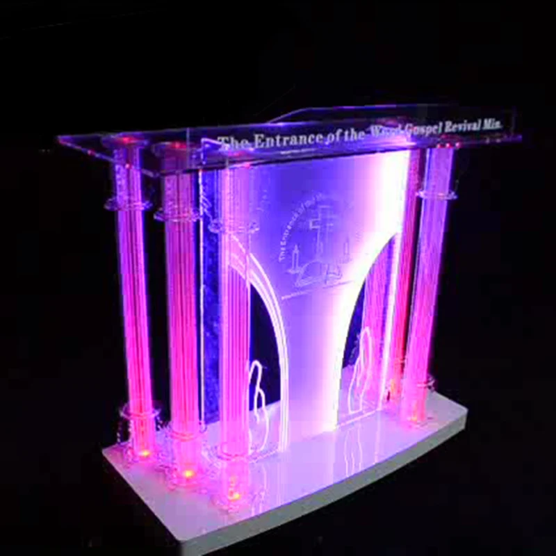 acrylic furniture pulpit for church glass pulpit