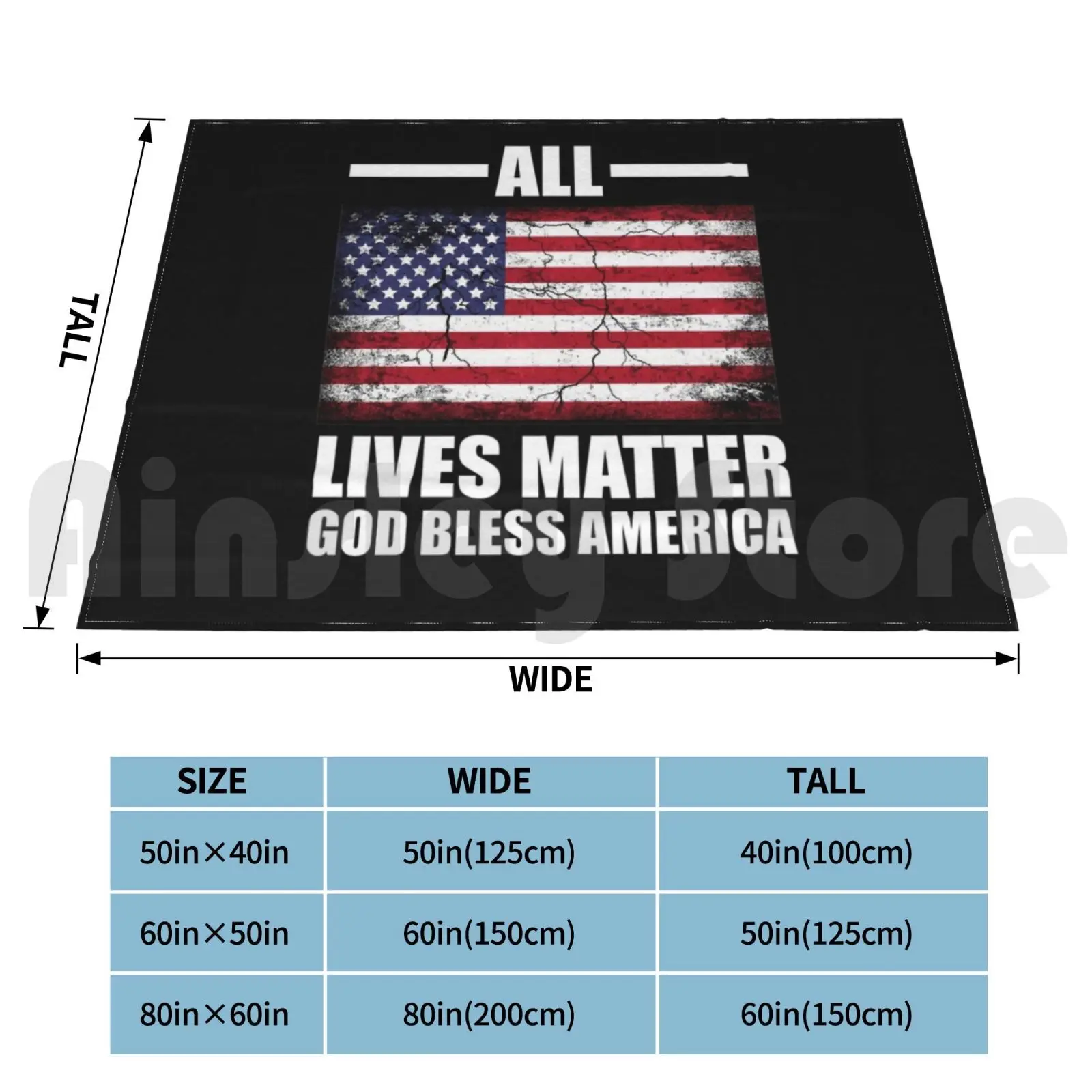 All Lives Matter God Bless America Blanket Fashion Custom 19 George Obama Obama Style Black Lives