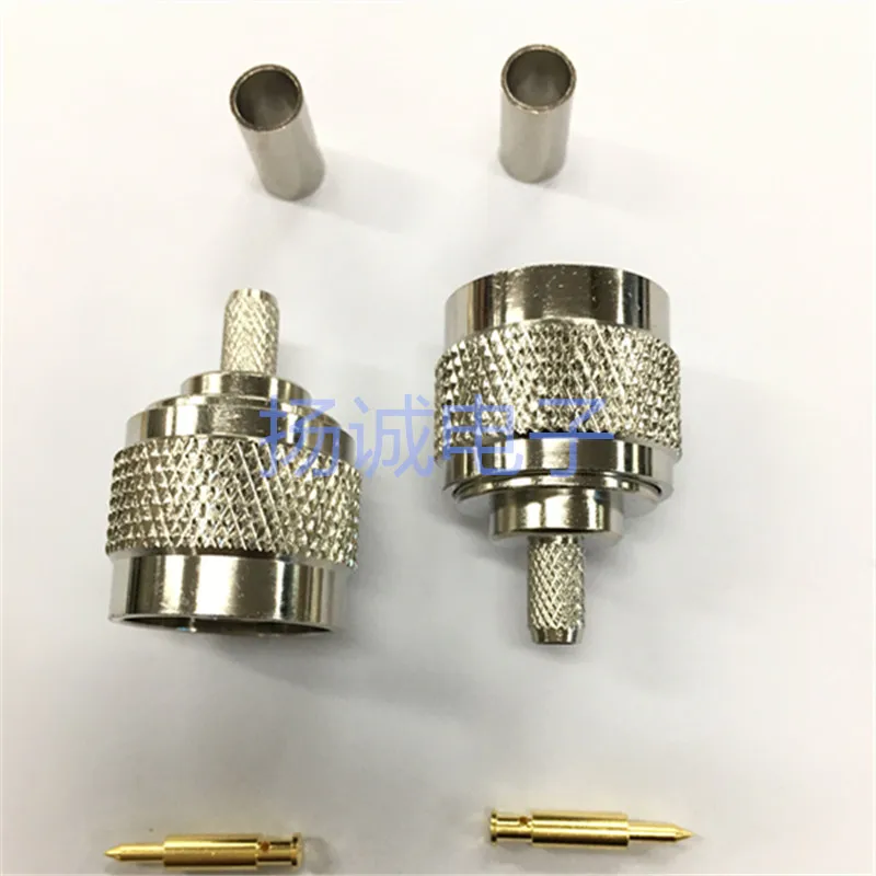 

All Copper RF Connector RF Connector N-JC-3 L16 N Head Male Connector -3 Feeder Crimp Type