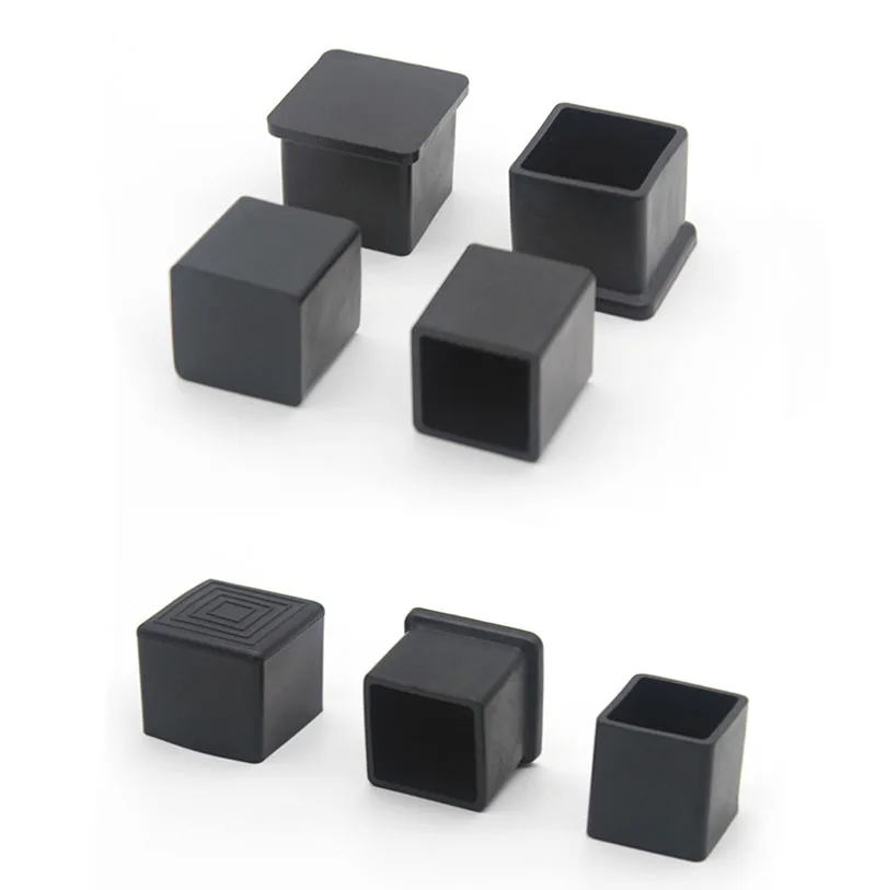 Brand New Square Chair Leg Caps Non-Slip Rubber Leg Tips Floor Protectors Furniture Table Covers Multi-size 8Pcs