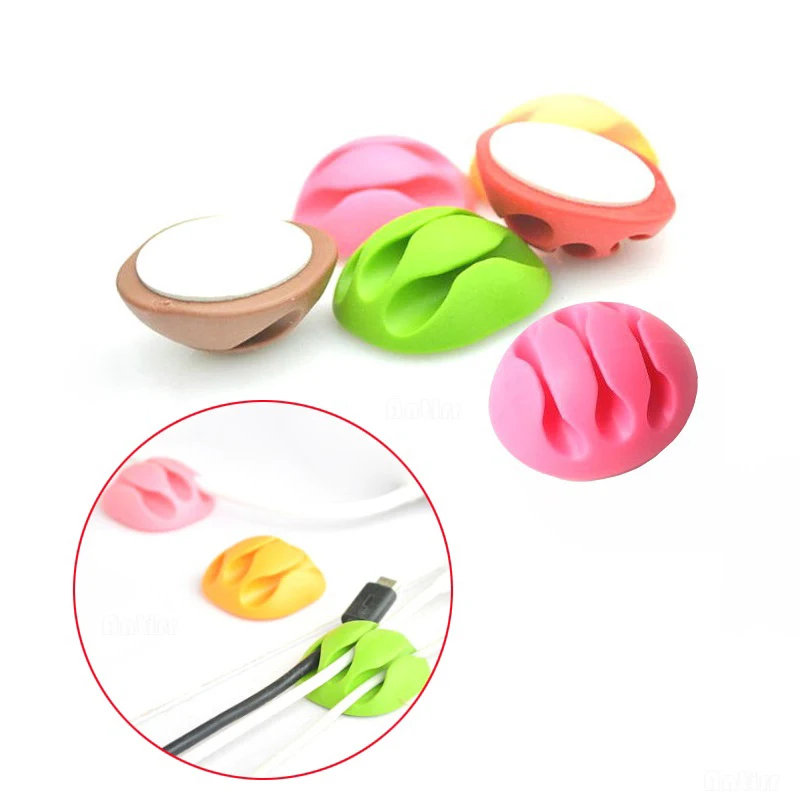 Clip Cable Bobbin Winder clamp protector Earphone Ties Organizer Wire Cord Fixer Holder Data line Tidy Collation Management