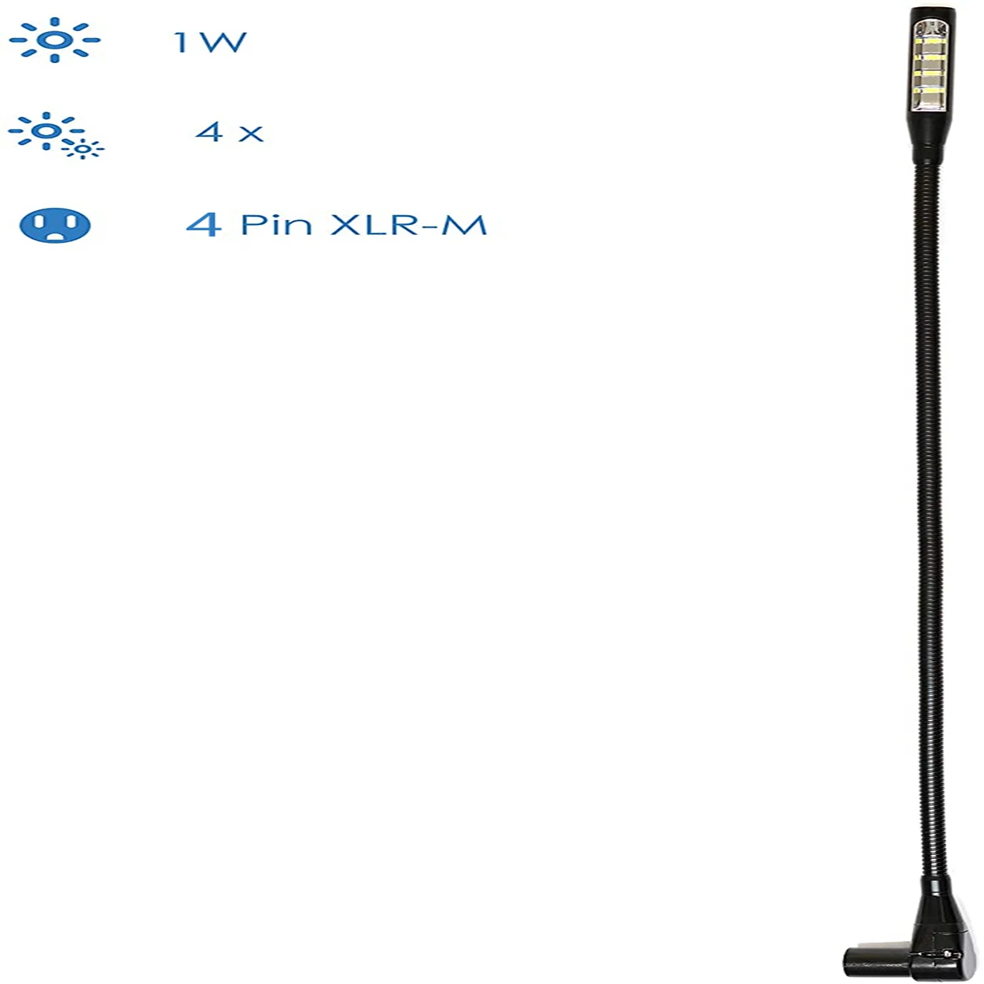 Midas M32 Lampa na gęsiej szyi 4-pinowa lampa XLR Mikser kątowy Lampa DJ, lampa 4-pinowa, lampa 4-pinowa XLR