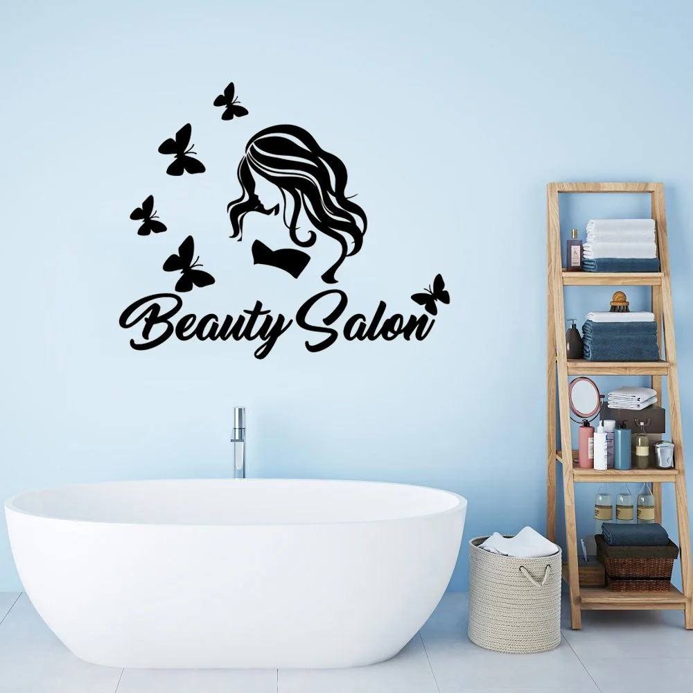 Beautiful Phrase Vinyl Wall Stickers For Beauty Salon Hair Salon Decorative Sticker Mural Wallpaper Wall Decals Wall Decor