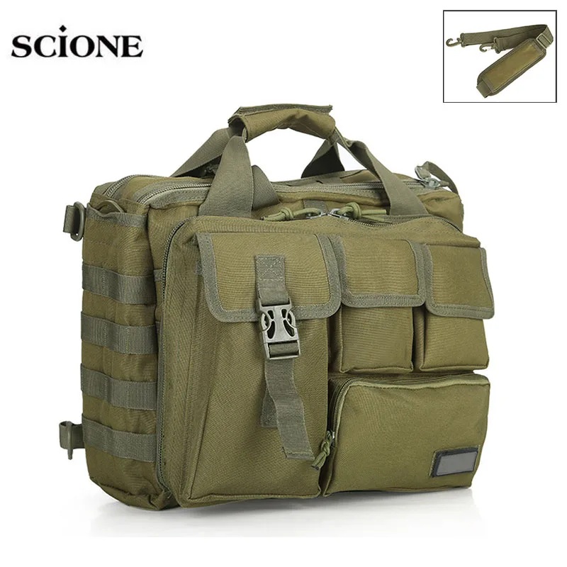 14inch Laptop Bag Tactical Computer Backpack Messenger Fanny Belt Shouder Bags Camping Outdoor Sports Pack Brafecase For Men