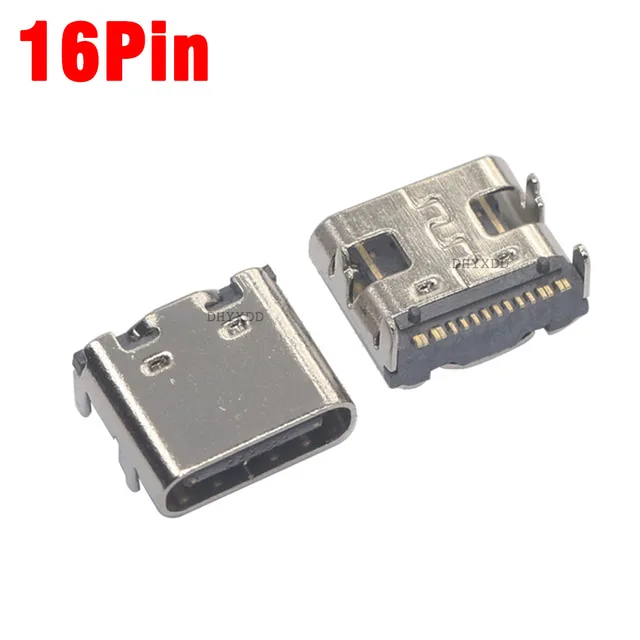 10 sztuk USB 3.1 typ C 16Pin kobieta SMT gniazdo ładowania portu złącze PCB do lutowania