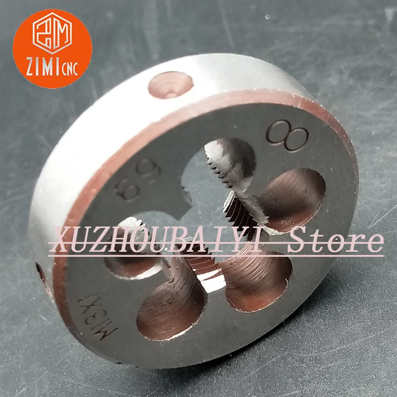 M13 metric round die HSS right hand round tapping mold hand tool M13 thread diameter 0.5/0.75/1/1.25/1.5/1.75/2mm thread pitch