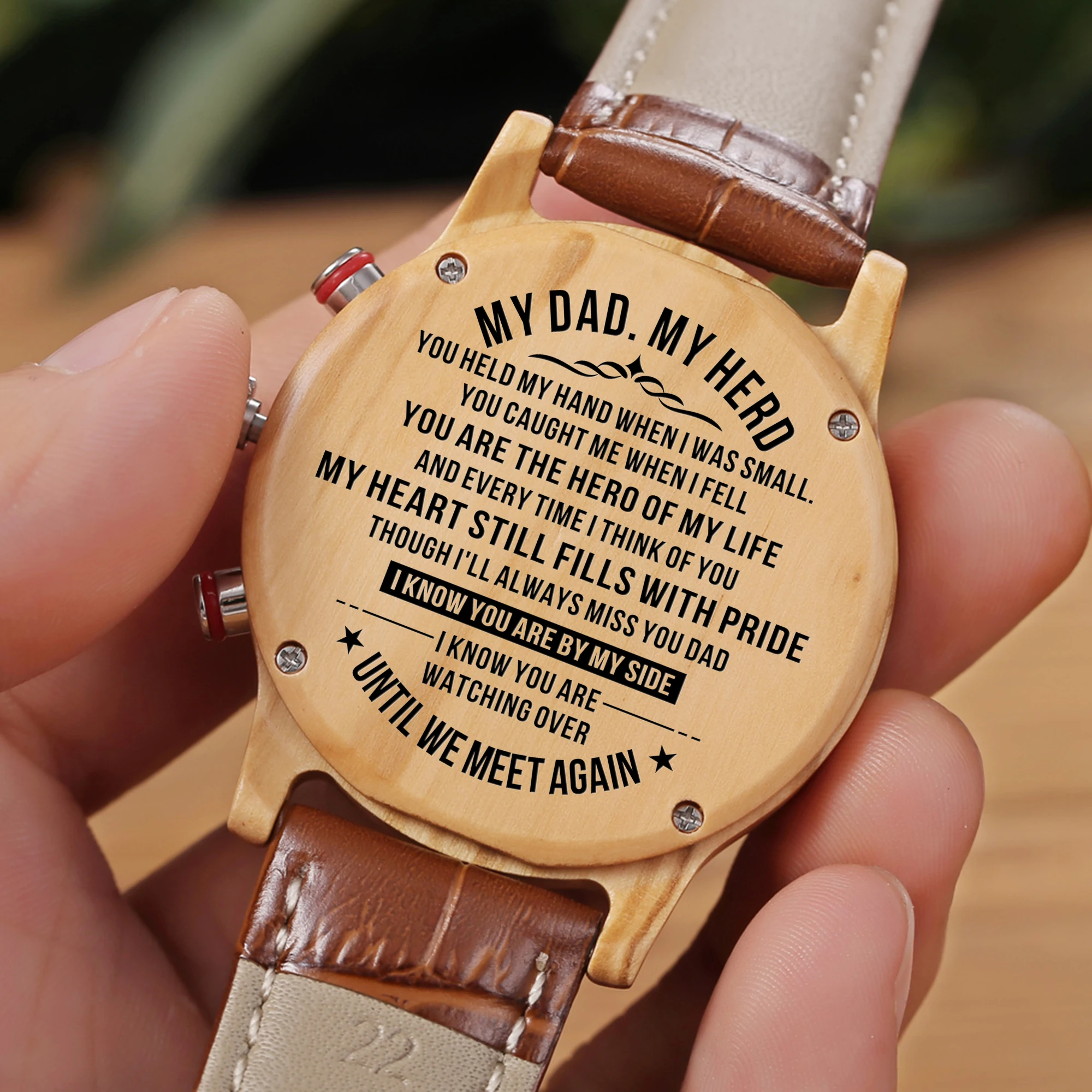 

To men to my dad my dad the best gift all black sandal wood carved sports luxury watch