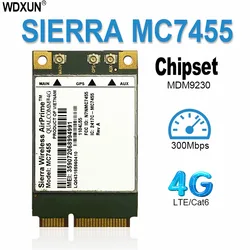 MC7455 LTE 4G 카드 미니 PCI-E FDD-LTE TDD-LTE 4G 모듈 Cat6 노트북 용 네트워크 카드