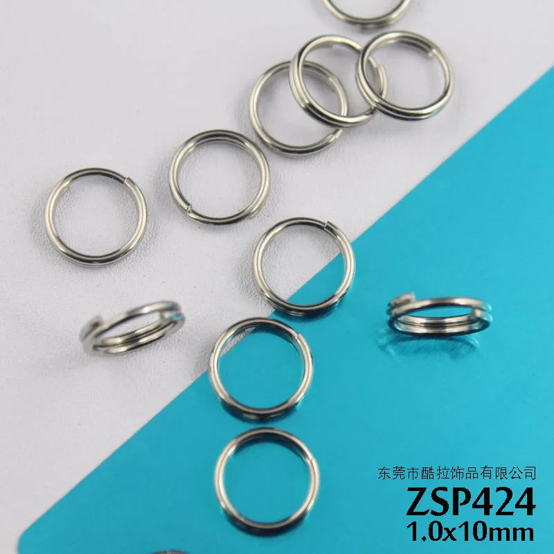 MaQuan 5mm-10mm stainless steel Double Loop Jump Ring small key-ring jewelry accessories parts KUNAFIR