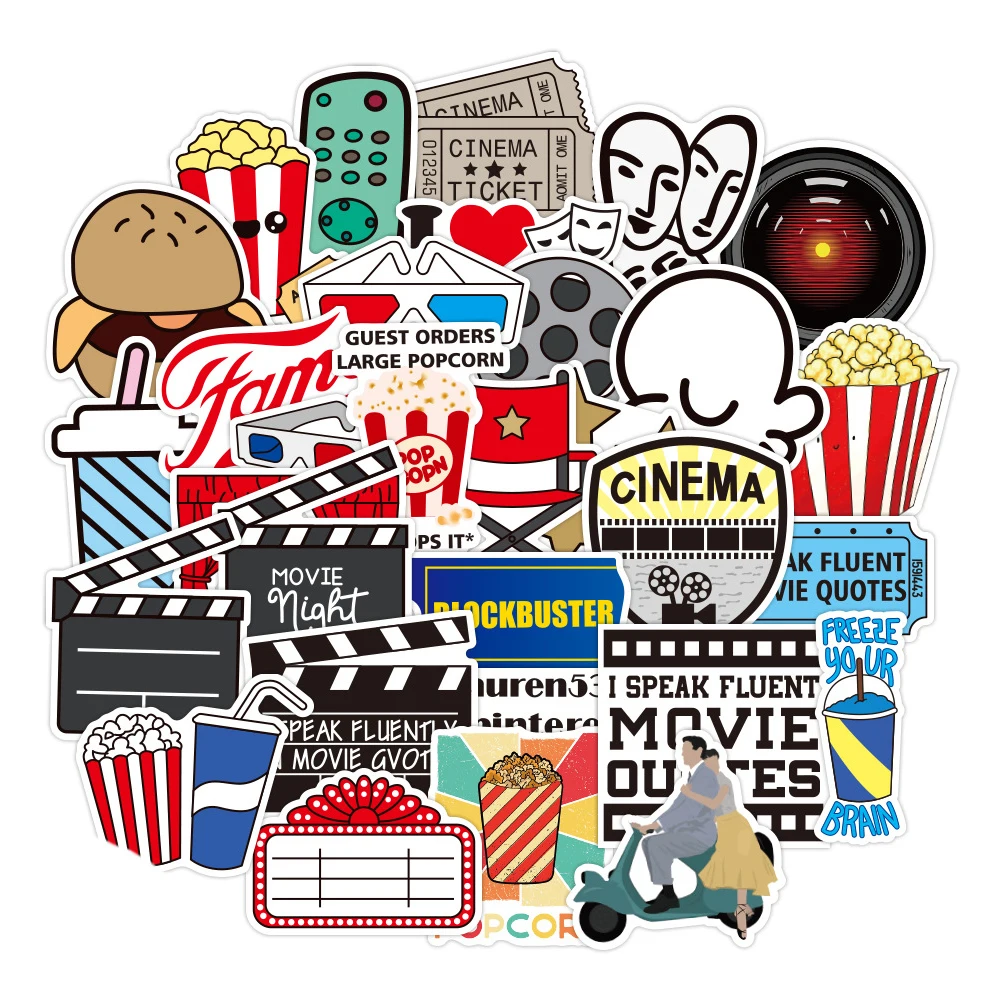 10/30/50pcs Funny Movie Party Graffiti Stickers Laptop Skateboard Notebook Phone Luggage Car DIY Waterproof Sticker Toy For Kid