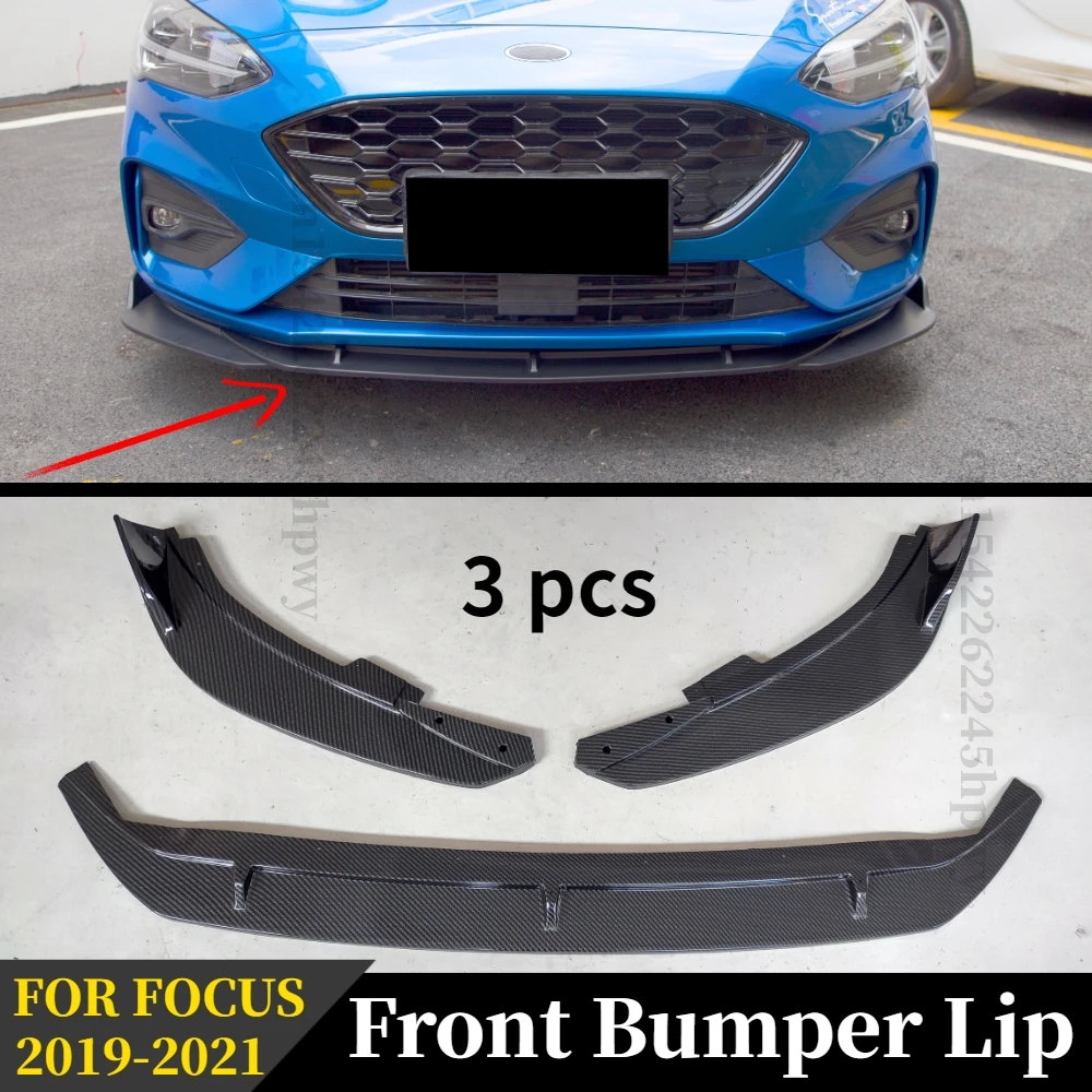 For Ford Focus ST Line MK4 C519 2018 2019 2020 2021 Front Bumper Lip Cover Diffuser Spoiler Splitter Body Kit Tuning Accessories