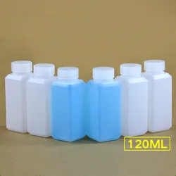 120ML Small Empty Square Bottle HDPE Material Liquid Containers Food Grade Plastic Sample Bottles 10PCS