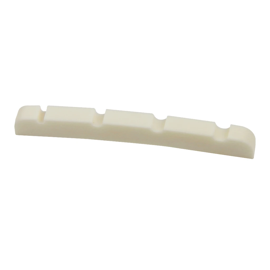 42mm Beige Slotted Curved Buffalo Bone Nut For Fender 4 String Bass Guitars